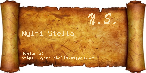 Nyiri Stella névjegykártya