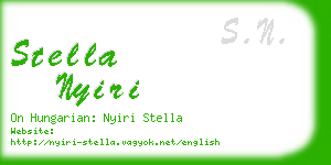 stella nyiri business card